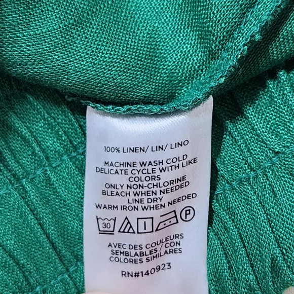 LOFT Beach 100% Linen Wide Leg Pants Size M Casual Coastal Resort Boho Vacation - Picture 10 of 12